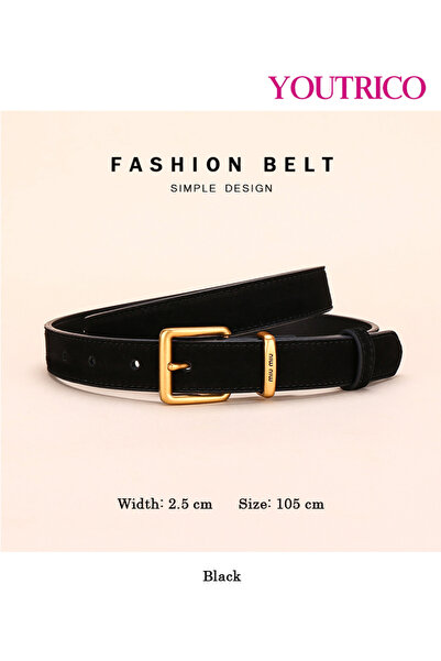 Youtrico Women's Suede Leather Belt - Chic Pin Buckle