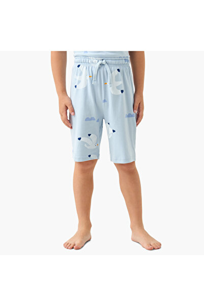 Juniors Seagull Print T-shirt and Shorts Set