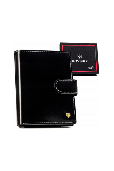 Other Large leather men's wallet with snap closure - Rovicky