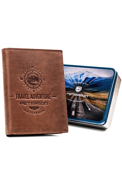 Other Large, vertical men's wallet made of genuine leather - Peterson