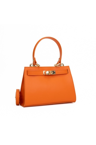 Posete Fagaras Poseta Piele Gloria - Portocaliu, 1 Compartiment, 1 Buzunar, B...