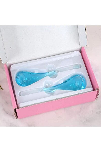 Naturachi Face Yoga İce Roller Gua Sha Çiftli Yüz Buz Masaj Topu Mavi Renk