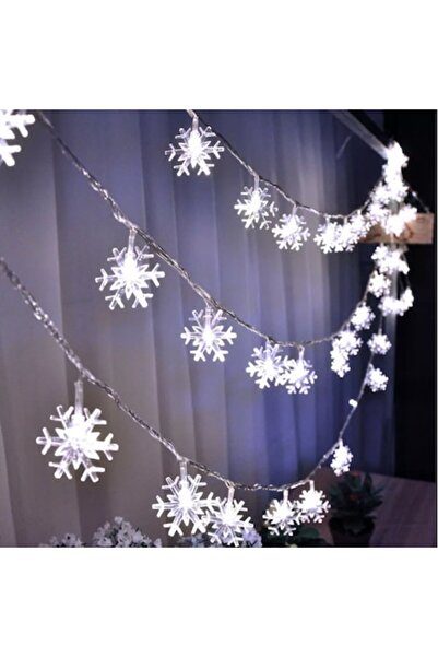 Glow Goods Christmas String Lights - Snowflakes, 10 m, 100 LEDs, 8 Modes, Cool White