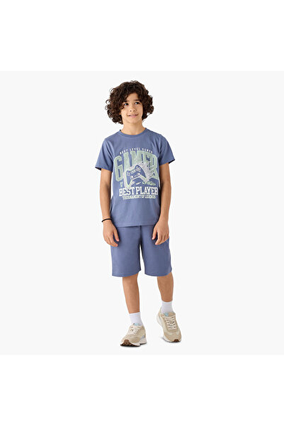 Juniors 3-Piece Printed T-shirts and Shorts Set