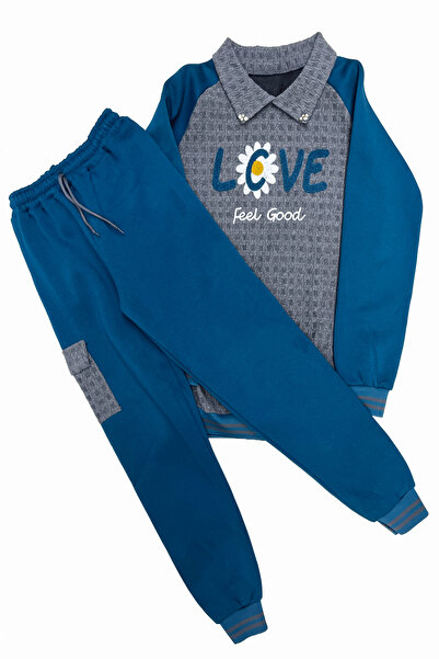 MODANINO طقم ملابس للفتيات مكون من جيب جانبي كبير قطع بياقة قميص وتطريز حجري،...