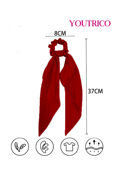 Youtrico 2pcs Satin-bow,rubber-buckle,hair clips,hair elastic ties- Gift / Wedding /Birthday