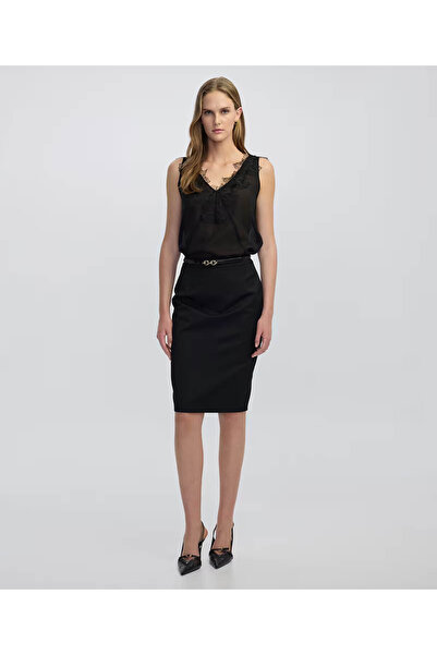 İpekyol Pencil Black Women's Skirt Iw6250004061