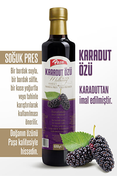 Paşa Kuruyemiş Karadut Özü 680 gr, Katkısız, Soğuk Sıkım