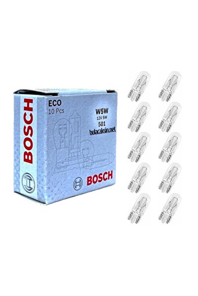 Bosch ECO Dipsiz Ampul 12V 5W T10 W5W 10'lu Paket