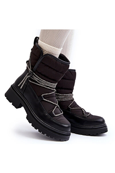 BOTO Cizme de zapada pentru femei negre Rilana 36