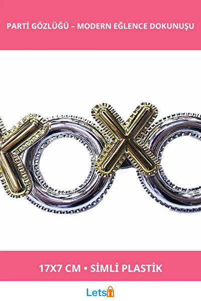 Letsii Silver Color Xoxo Written Party Glasses