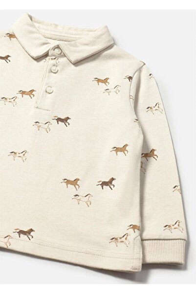 MAYORAL Baby Boy Printed Polo Neck Badi Beige 2102
