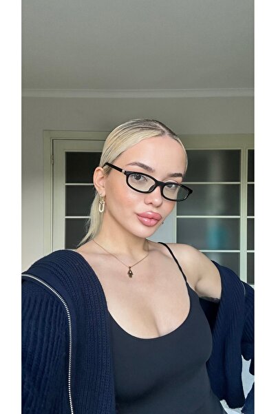 TomyHelf Siyah Cat Eye Kadın Gözlük UV400 Korumalı Küçük Çerçeveli Retro Şık ...