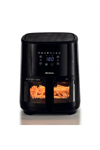 ARIETE Friteuză cu aer cald MAXI 4626/00, 1300 W, 6 l, 8 programe, 35-200 °C, ecran tactil LCD, negru