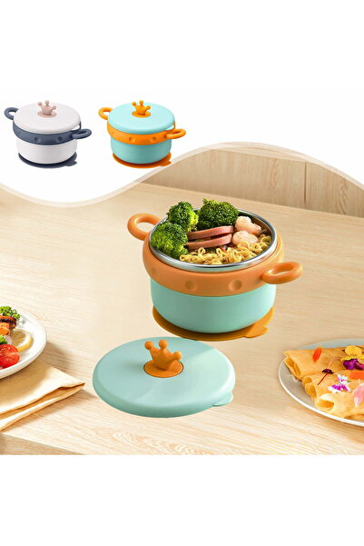 Arabest Baby Suction Bowls,Stainless Steel,LeakProof Non-Slip Silicone Mat,Dishwasher Microwave Safe,Green