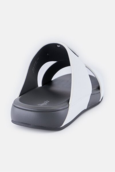 Algspar Men Slip On Arabic Sandals, White