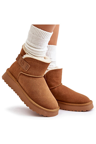 Vinceza Cizme De Zăpadă Din Piele Nubuc Cu Blană 97951 Camel 38