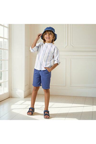 Juniors Striped Shirt and Shorts Set