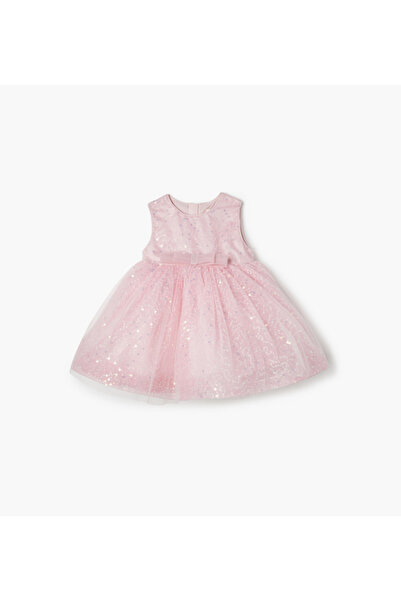 Juniors فستان بدون أكمام مزين بالترتر