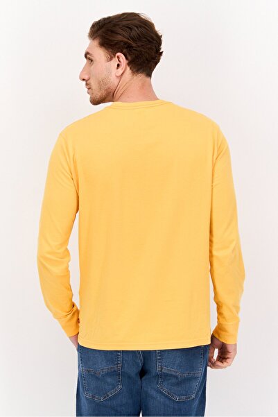 Levi's Men Crew Neck Long Sleeve Brand Logo Sweatshirt, Orange