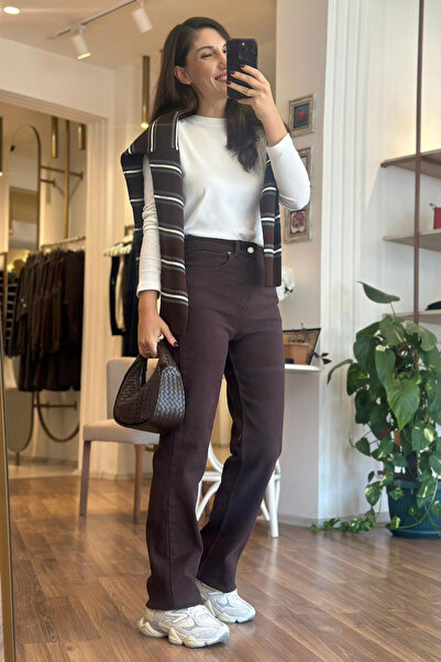 Unique Boutique جينز مستقيم من أسي كوفي قماش قابل للتمدد