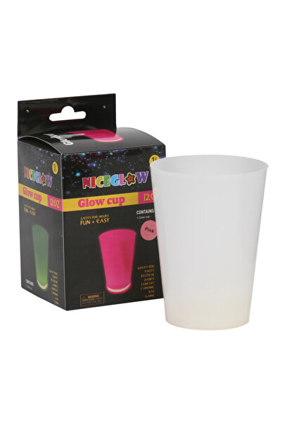 Generic أكواب حفلات مضيئة في الظلام، أكواب بلاستيكية قابلة لإعادة الاستخدام لتزيين حفلات النيون وأعياد الميلاد 3
