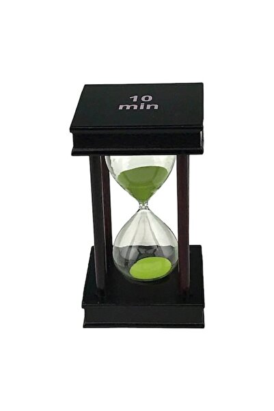 OEM Clepsidră din lemn cu marcaj de 10 minute, 8x14 cm, negru-verde