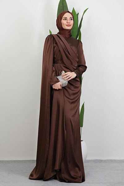 giz astore Melike Saten Abiye Kahve