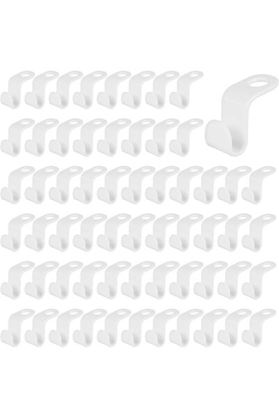 OEM Cârlige pentru umerașe suplimentare LINDON 7196, 5,5 x 2 cm, 10 buc, Plastic, Alb