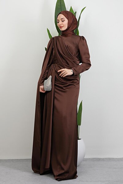 giz astore Melike Saten Abiye Kahve