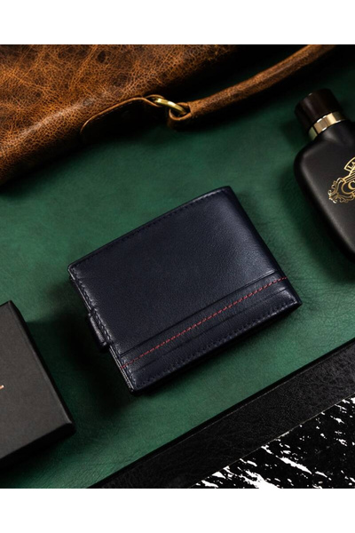 Other Large leather men's wallet with snap closure - Rovicky