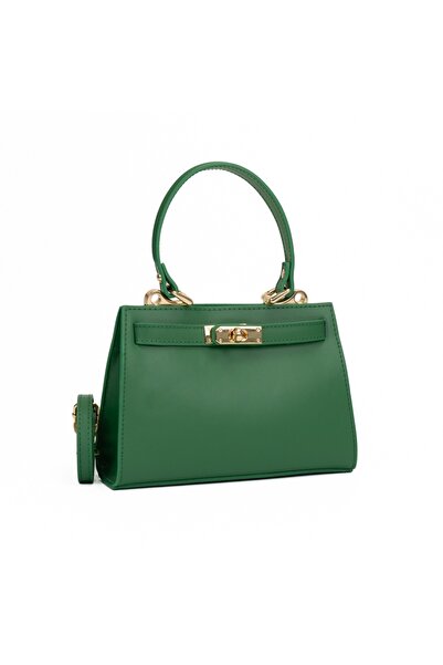 Posete Fagaras Gloria Leather Purse - Green, 1 Compartment, 1 Pocket, Adjusta...