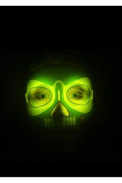 Partini Renklendir Halloween Glow Stick Işık Yayan Parti Gözlüğü Kuru Kafa-Karışık Renklerde Gönderilir