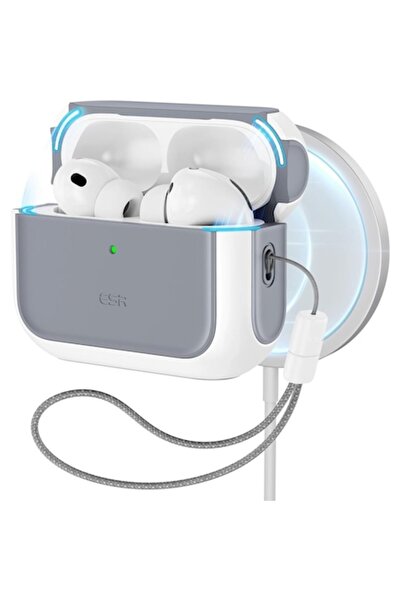 ESR Carcasă ORBIT HaloLock pentru AirPods Pro 3 - Compatibilă cu MagSafe, Alb/Gri