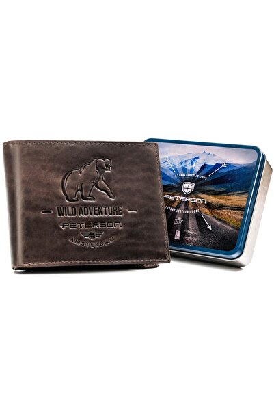 Other Large men's leather wallet with decorative embossing - Peterson