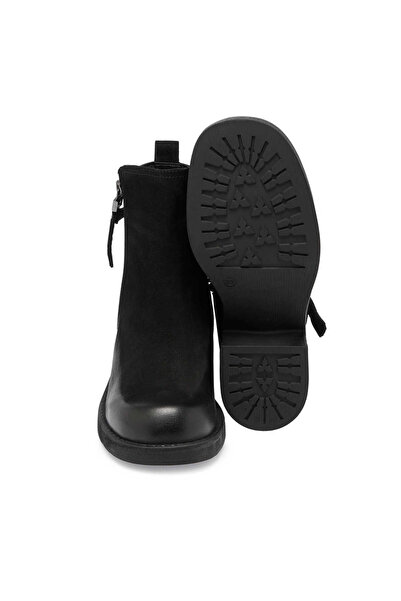 Tergan Siyah Hakiki Nubuk Deri Kadın Klasik Bot - K24K1BT67654-A64