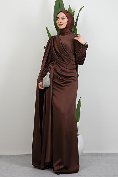 giz astore Melike Saten Abiye Kahve