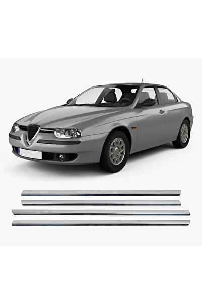 ServetDizaynOto Alfa Romeo 156 Uyumlu 1997-2007 Krom Cam Çıtası 4 Parça Pasla...