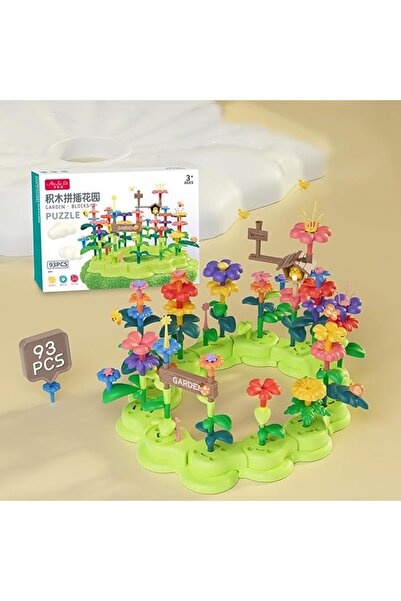 Generic Handheld Flower Garden Building Puzzle Set, 93 Pieces (Acrylonitrile Butadiene Styrene)
