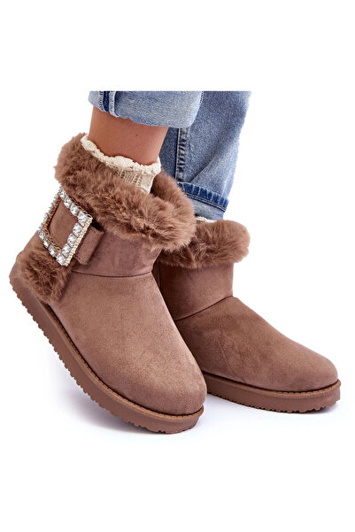 BOTO Cizme cu catarama imblanite maro Dulca 36