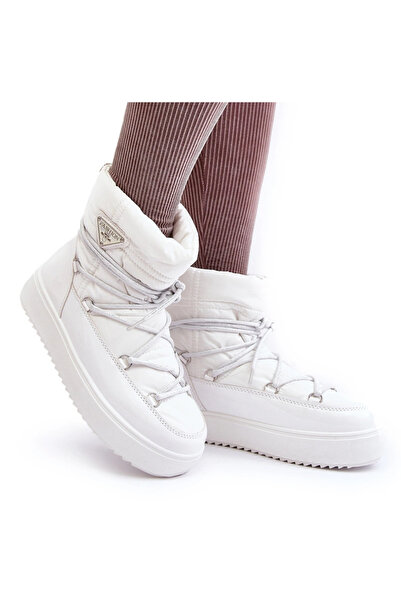 BOTO Bocanci zăpadă femei alb Fleure 38