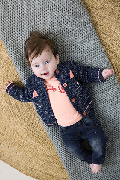 Dirkje Knitted cardigan, fur lined, kitty pattern