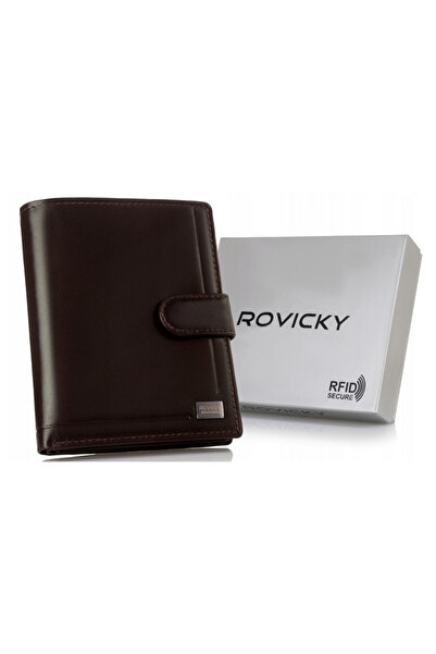 Other Portofel mare bărbătesc din piele cu închidere cu capsă - Rovicky