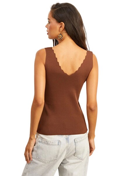 THIFF GYMWEAR Women's Sleeveless Thick Strap Thin Summer Stair Collar Knitwear Tank Top