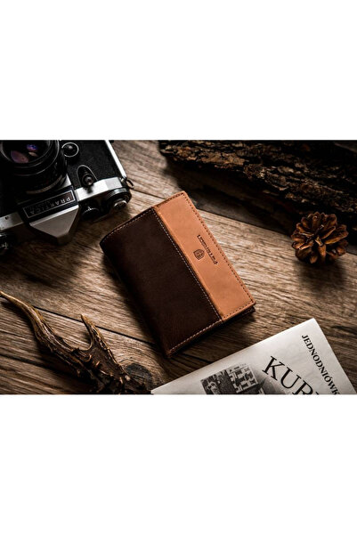 Other Large, two-tone men's wallet made of genuine leather - Peterson