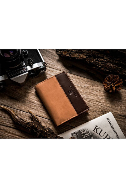 Other Large, two-tone men's wallet made of genuine leather - Peterson