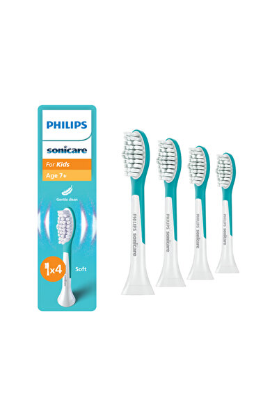 Philips Sonicare Kids Standard HX6044/90 refills, 4-pack brush heads, Standard, click-on