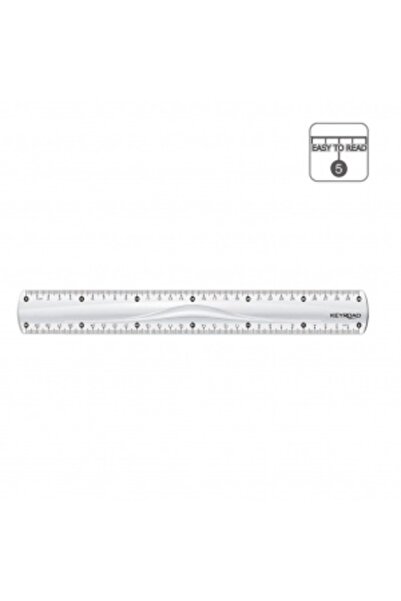 KEYROAD Ruler KR971081, 30 cm, plastic, transparent