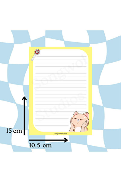 Songwol Studios Stray Kids Skzoo FoxlNy I.N. Memopad, Notepad, Not Defteri