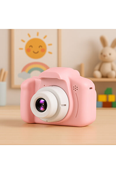 Dimute Shop Renkli Mini Çocuk Fotoğraf Makinesi 📷 | Taşınabilir Kamera | Hed...